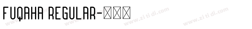 FUQAHA REGULAR字体转换